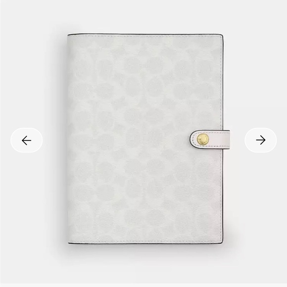 Coach White Patterned Notebook - Picture 2 of 5